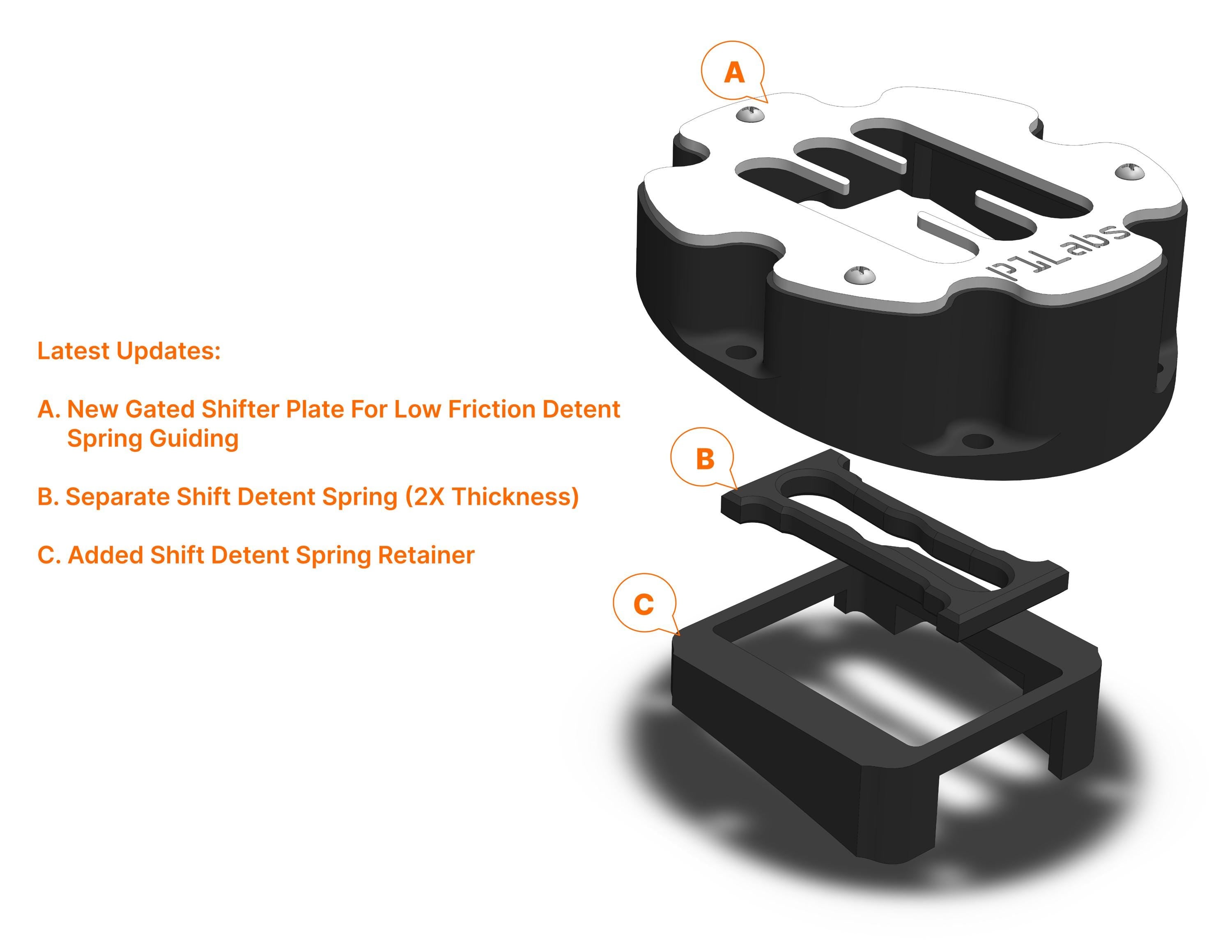 Metal Gated Shifter Adapter Compatible with Logitech Series Shifters by P1Labs