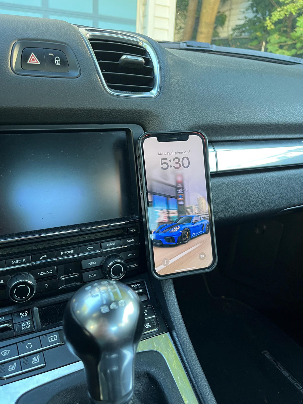 Phone Mount Compatible With Magsafe For Porsche 911 (991 Gen, 2011-2018) and Porsche Cayman / Boxster (981 and 982 Gen,  2013 - 2025) by P1Labs