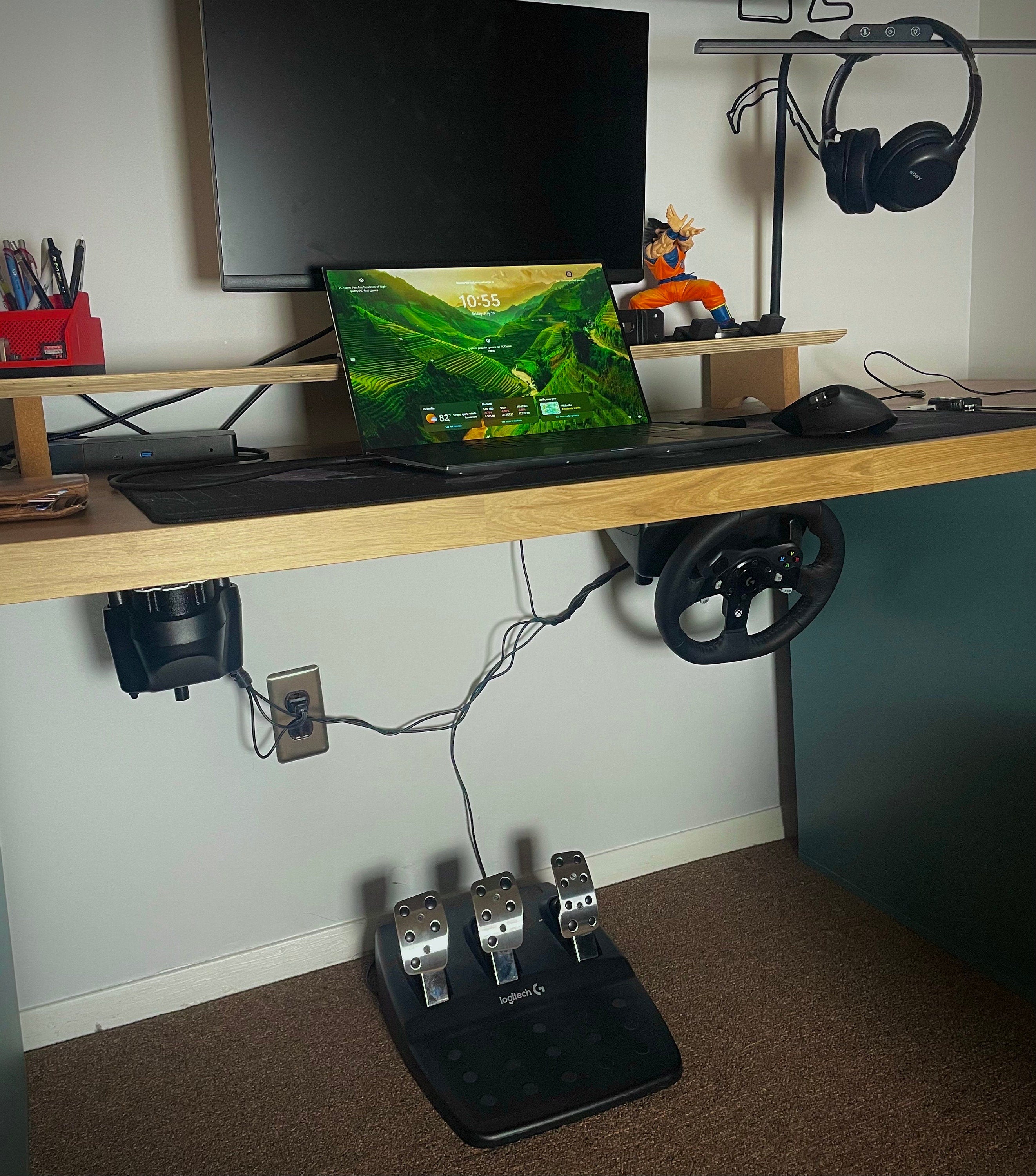 Under Desk Storage Solution By P1Labs, Compatible with Logitech Wheels and Shifters, G29/G929/G920/G923/G27