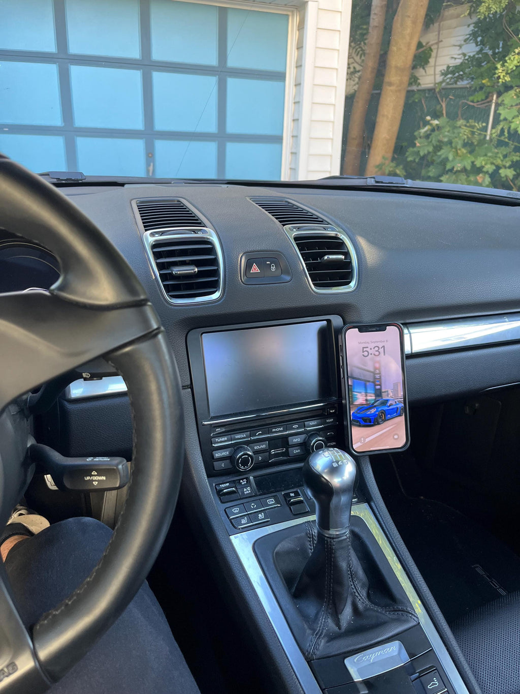 Phone Mount Compatible With Magsafe For Porsche 911 (991 Gen, 2011-2018) and Porsche Cayman / Boxster (981 and 982 Gen,  2013 - 2025) by P1Labs